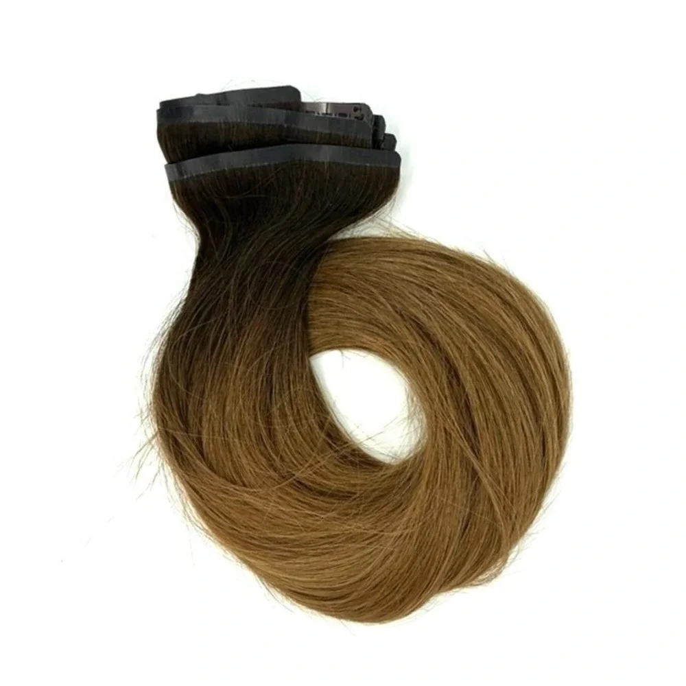 Glam Seamless Invisi-Clip Hair Extensions #2/6 Balayage 7 Wefts 18